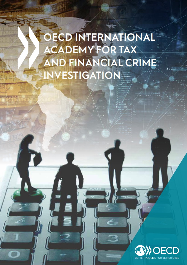 cover of the brochure oecd international academy for tax and financial crime investigation